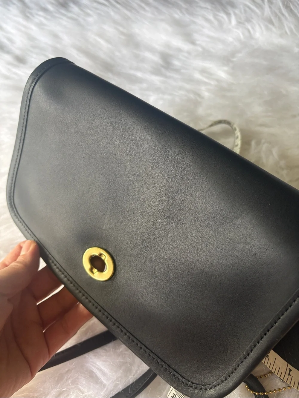 Coach Black Leather Turnlock Crossbody Bag - Picture 12 of 16